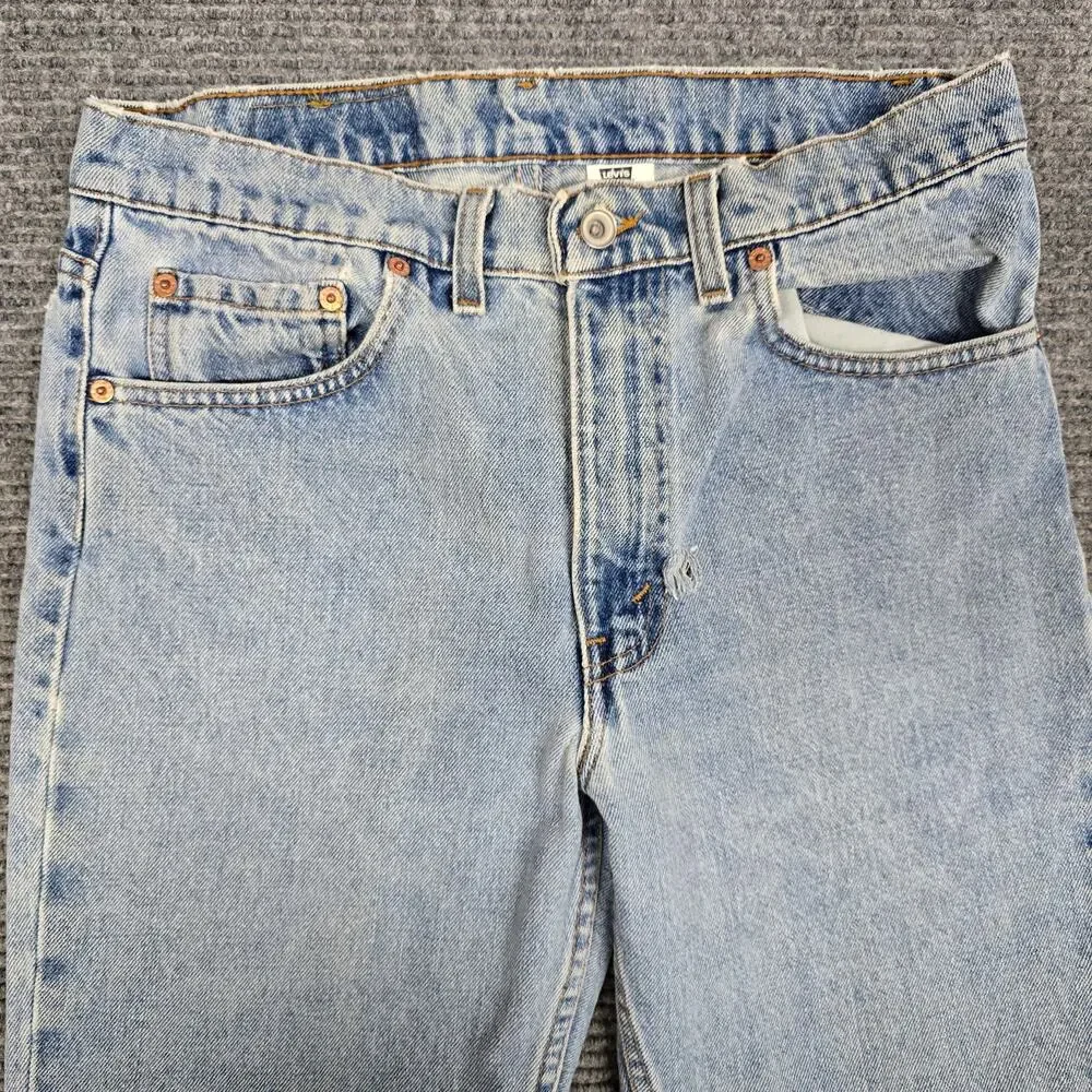 VTG Levi’s 512 Jeans Mens 33x32 USA Made Light Wash Slim Tapered 31x31